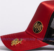 Load image into Gallery viewer, Red Monkey Sword Of St. Michael Satin RM1355 Limited Edition Trucker Hat Cap - Red