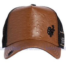Load image into Gallery viewer, Red Monkey Ostrich Classico Brown RM1366 Limited Edition Fashion Trucker Hat Cap