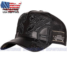 Load image into Gallery viewer, Red Monkey St. Michael The Warrior RM1373 Limited Edition Trucker Hat - Black