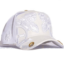 Load image into Gallery viewer, Red Monkey St. Michael The Warrior RM1373 Limited Edition Trucker Hat - White
