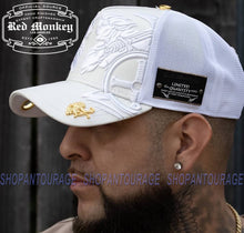 Load image into Gallery viewer, Red Monkey St. Michael The Warrior RM1373 Limited Edition Trucker Hat - White
