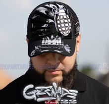 Load image into Gallery viewer, Red Monkey Grenade `22 Black RM1386 New Limited Unisex Trucker Snapback Hat Cap