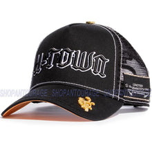 Load image into Gallery viewer, Red Monkey H-Town "Houston" Black RM1388 Limited Unisex Trucker Snapback Hat Cap