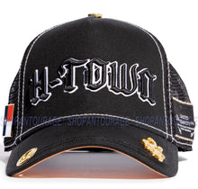 Load image into Gallery viewer, Red Monkey H-Town "Houston" Black RM1388 Limited Unisex Trucker Snapback Hat Cap