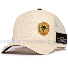 Load image into Gallery viewer, Red Monkey Palms 22 Beige RM1396 New Limited Edition Unisex Trucker Hat