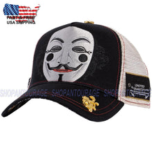 Load image into Gallery viewer, Red Monkey Anonymous Black RM1398 New Limited Unisex Trucker Snapback Hat Cap