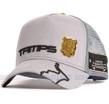 Load image into Gallery viewer, Red Monkey Tamps `22 Grey RM1402 Limited Edition Unisex Trucker Hat Cap