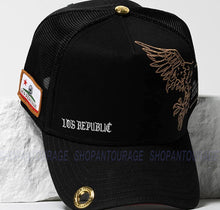 Load image into Gallery viewer, Red Monkey Los Republic Black RM1407 New Limited Edition Unisex Trucker Hat Cap