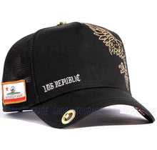 Load image into Gallery viewer, Red Monkey Los Republic Black RM1407 New Limited Edition Unisex Trucker Hat Cap