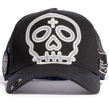 Load image into Gallery viewer, Red Monkey Street Skull Black RM1410 Limited Edition Fashion Unisex Mesh Trucker Snapback Hat Cap