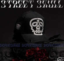 Load image into Gallery viewer, Red Monkey Street Skull Black RM1410 Limited Edition Fashion Unisex Mesh Trucker Snapback Hat Cap