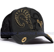 Load image into Gallery viewer, Red Monkey Aries Black RM1423 New Zodiac Series Limited Edition Trucker Hat Cap