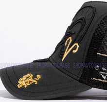 Load image into Gallery viewer, Red Monkey Aries Black RM1423 New Zodiac Series Limited Edition Trucker Hat Cap