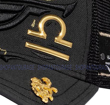 Load image into Gallery viewer, Red Monkey Libra Black RM1424 New Zodiac Series Limited Edition Trucker Hat Cap