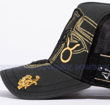 Load image into Gallery viewer, Red Monkey Taurus Black RM1426 New Zodiac Series Limited Edition Trucker Hat Cap