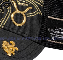 Load image into Gallery viewer, Red Monkey Taurus Black RM1426 New Zodiac Series Limited Edition Trucker Hat Cap