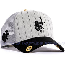 Load image into Gallery viewer, Red Monkey Logo Pinstripe Grey RM1430 New Limited Edition Unisex Trucker Hat Cap