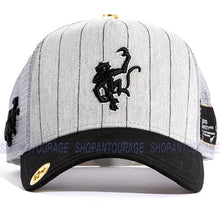 Load image into Gallery viewer, Red Monkey Logo Pinstripe Grey RM1430 New Limited Edition Unisex Trucker Hat Cap