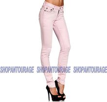 Load image into Gallery viewer, Affliction Raquel Maxine Pink 111SK042 Skinny Fit Fashion Denim Jeans For Women