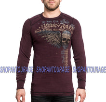 Load image into Gallery viewer, Affliction Rock Speed A19414 New Graphic Skull MMA Long Sleeve Reversible Thermal For Men