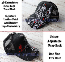 Load image into Gallery viewer, Red Monkey Rocker RM1292 New Limited Edition Unisex Fashion Trucker Cap Hat - Black