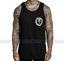 Load image into Gallery viewer, Sullen Summer SCM3216 Standard Fit Graphic Tattoo Skull Tank Top For Men - Black