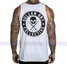 Load image into Gallery viewer, Sullen Summer SCM3216 Standard Fit Graphic Tattoo Skull Tank Top For Men - White
