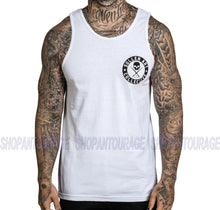 Load image into Gallery viewer, Sullen Summer SCM3216 Standard Fit Graphic Tattoo Skull Tank Top For Men - White
