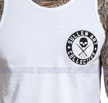 Load image into Gallery viewer, Sullen Summer SCM3216 Standard Fit Graphic Tattoo Skull Tank Top For Men - White