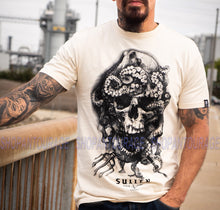 Load image into Gallery viewer, Sullen Neptune Beige SCM3218 New Short Sleeve Graphic Tattoo Teal T-shirt For Men