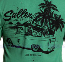 Load image into Gallery viewer, Sullen Art Collective Truckin Green SCM4395 Premium Fit Graphic Tattoo Tank Top For Men