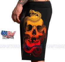 Load image into Gallery viewer, Sullen Art Collective Sarok Skull SCM4622 Tattoo Graphic Board Shorts for Men