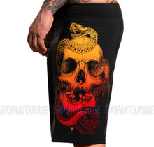 Load image into Gallery viewer, Sullen Art Collective Sarok Skull SCM4622 Tattoo Graphic Board Shorts for Men