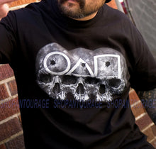 Load image into Gallery viewer, Sullen Play Games SCM5014 Short Sleeve Graphic Tattoo Skull T-shirt Top For Men - Black