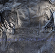 Load image into Gallery viewer, Mauritius Sallie 100% Genuine Lambskin Women`s Leather Jacket with Lamb Fur Collar