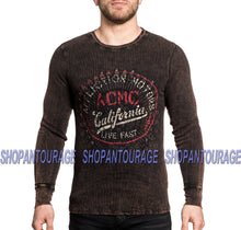 Load image into Gallery viewer, Affliction Screamin Eagle A19417 New Long Sleeve ACMC Brown Fashion Graphic Thermal Top for Men