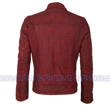 Load image into Gallery viewer, Mauritius Steeve Burgundy Red 100% New Genuine Lambskin Leather Jacket For Men