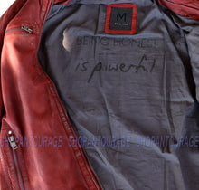Load image into Gallery viewer, Mauritius Steeve Burgundy Red 100% New Genuine Lambskin Leather Jacket For Men