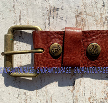Load image into Gallery viewer, Red Monkey "Tombstone" RMB-004 Handcrafted Studded Genuine Leather Belt for Men