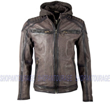 Load image into Gallery viewer, Mauritius Vinn Hooded 100% New Genuine Lambskin Fashion Leather Jacket For Men