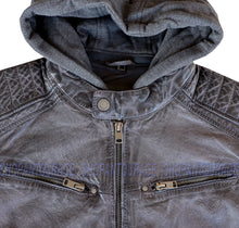 Load image into Gallery viewer, Mauritius Vinn Hooded 100% New Genuine Lambskin Fashion Leather Jacket For Men