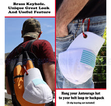 Load image into Gallery viewer, Antourage American Flag Distressed Cotton Keyhole Hat Collection - Wholesale: White / Teal Flag 10 Units / $8.50 Each