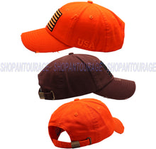 Load image into Gallery viewer, ANTOURAGE 2 PACK: American Flag Hat for Men And Women | Vintage Baseball Tactical Hat Cap With USA Flag + 4 Patches - Brown+Orange