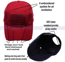 Load image into Gallery viewer, ANTOURAGE 2 PACK: American Flag Hat for Men And Women | Vintage Baseball Tactical Hat Cap With USA Flag + 4 Patches - Navy + Burgundy