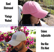 Load image into Gallery viewer, ANTOURAGE 2 PACK: American Flag Hat for Men And Women | Vintage Baseball Tactical Hat Cap With USA Flag + 4 Patches - Pink+Lt.Grey
