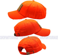 Load image into Gallery viewer, Antourage American Flag Distressed Cotton Collection Hat - Wholesale: Orange - 10 Units