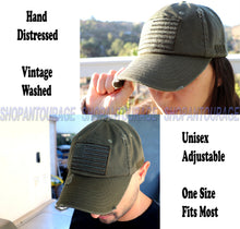 Load image into Gallery viewer, Antourage American Flag Distressed Cotton Collection Hat - Wholesale: Olive - 10 Units ($8.00 Ea.)