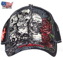 Load image into Gallery viewer, Red Monkey Designs Pile Of Skulls New Limited Edition Trucker Snapback Hat Cap RM1112
