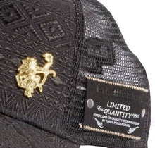 Load image into Gallery viewer, Red Monkey Palms `26 Black Hat RM1195 Limited Edition Unisex Trucker Cap
