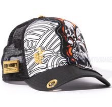 Load image into Gallery viewer, Red Monkey Fire Skull Black RM1476 New Limited Edition Unisex Trucker Hat Cap
